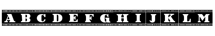 Film Letters Filled Regular Font UPPERCASE