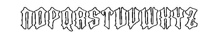 Final Declaration Outline Font LOWERCASE