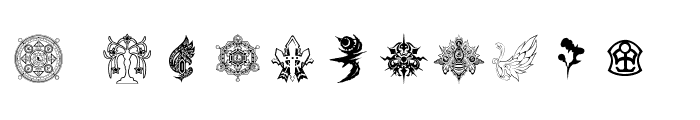 Final Fantasy Symbols Font LOWERCASE