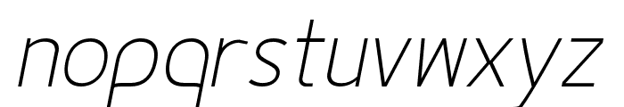 Fineness Pro ExtraLight Italic Font LOWERCASE