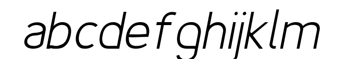 Fineness Pro Light Italic Font LOWERCASE