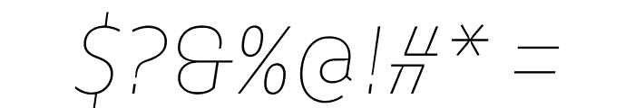 Finlandica Headline Thin Italic Font OTHER CHARS