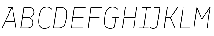 Finlandica Headline Thin Italic Font UPPERCASE
