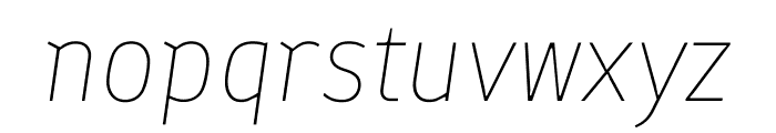 Finlandica Headline Thin Italic Font LOWERCASE