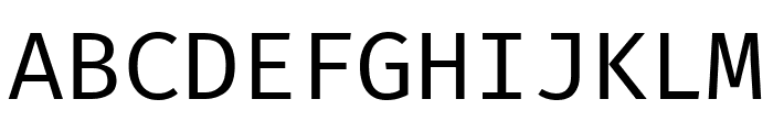 Fira Mono Regular Font UPPERCASE