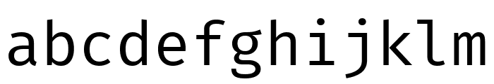 Fira Mono Regular Font LOWERCASE