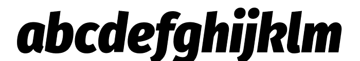 Fira Sans Condensed Black Italic Font LOWERCASE