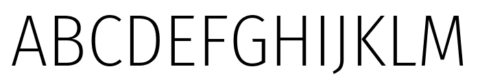 Fira Sans Condensed ExtraLight Font UPPERCASE