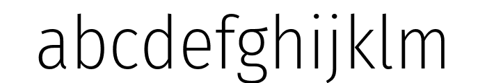 Fira Sans Condensed ExtraLight Font LOWERCASE