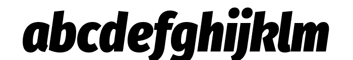 Fira Sans Condensed Heavy Italic Font LOWERCASE