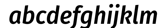 Fira Sans Condensed Medium Italic Font LOWERCASE