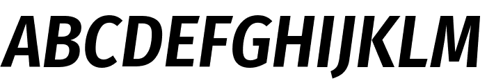 Fira Sans Condensed SemiBold Italic Font UPPERCASE