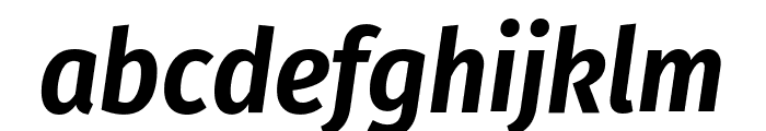 Fira Sans Condensed SemiBold Italic Font LOWERCASE
