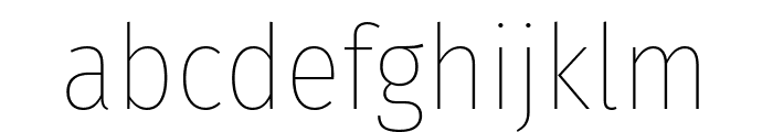 Fira Sans Condensed Thin Font LOWERCASE