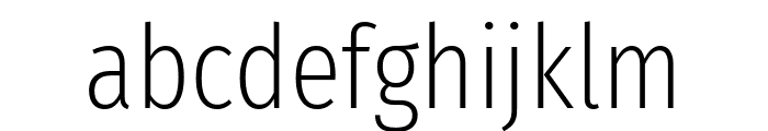 Fira Sans Extra Condensed ExtraLight Font LOWERCASE