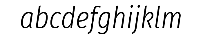Fira Sans Extra Condensed Light Italic Font LOWERCASE
