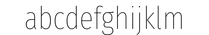 Fira Sans Extra Condensed Thin Font LOWERCASE