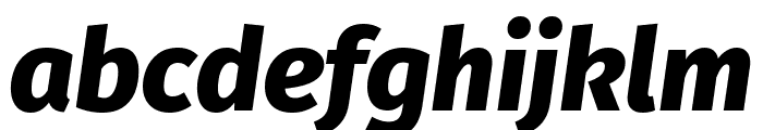 Fira Sans ExtraBold Italic Font LOWERCASE