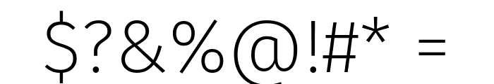 Fira Sans ExtraLight Font OTHER CHARS