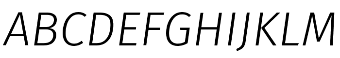 Fira Sans Light Italic Font UPPERCASE
