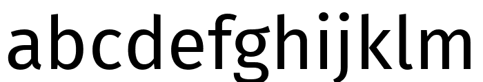 Fira Sans Regular Font LOWERCASE