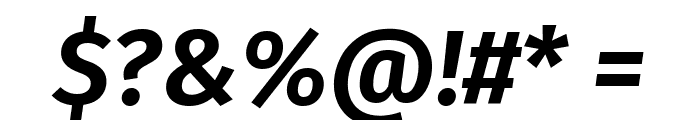 Fira Sans SemiBold Italic Font OTHER CHARS