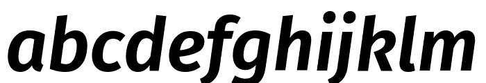 Fira Sans SemiBold Italic Font LOWERCASE