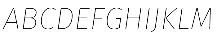 Fira Sans Thin Italic Font UPPERCASE