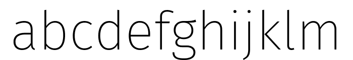 Fira Sans UltraLight Font LOWERCASE