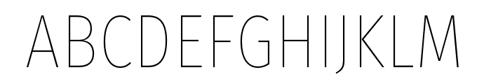 FiraSansCondensed-Thin Font UPPERCASE