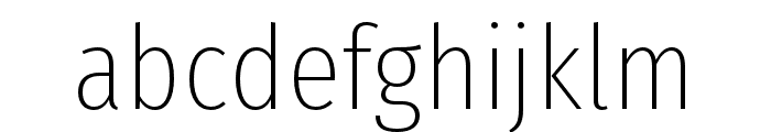 FiraSansCondensed-UltraLight Font LOWERCASE