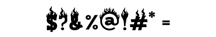 Fire Torch Font OTHER CHARS