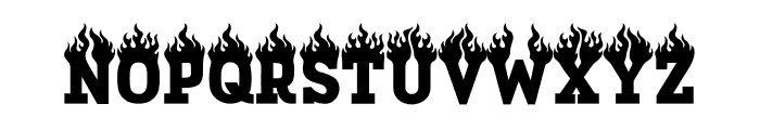 Fire Torch Font UPPERCASE