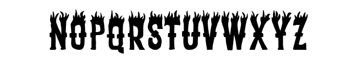 Fire in the West Valley Font UPPERCASE