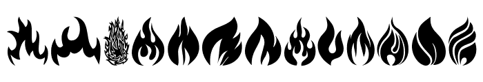 Fire Font LOWERCASE