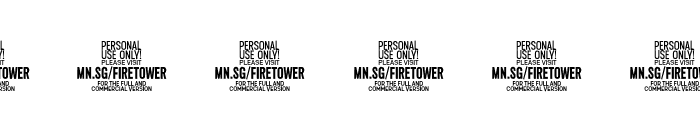 Firetower PERSONAL USE Regular Font OTHER CHARS