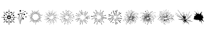 Fireworks Font LOWERCASE