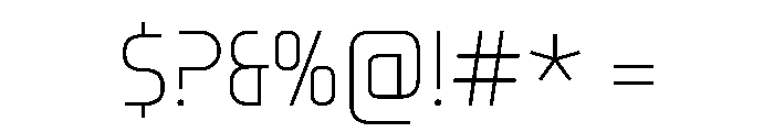 Firjar Condensed Thin Font OTHER CHARS