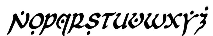 First Order Condensed Italic Font UPPERCASE