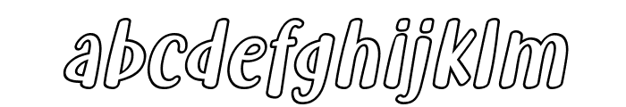 Fish Grill Outline Italic Font LOWERCASE