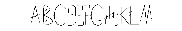 FishBones Font UPPERCASE