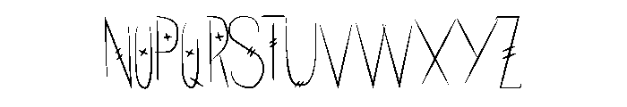 FishBones Font UPPERCASE
