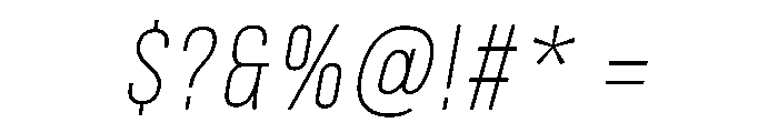 Fitiya Light Italic Font OTHER CHARS