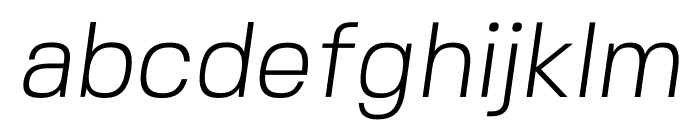 FivoSans-LightOblique Font LOWERCASE
