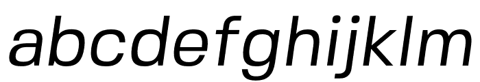 FivoSans-Oblique Font LOWERCASE