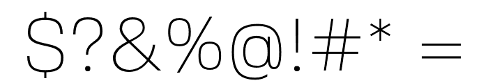 FivoSans-Thin Font OTHER CHARS