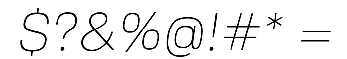 FivoSans-ThinOblique Font OTHER CHARS