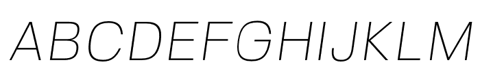 FivoSans-ThinOblique Font UPPERCASE