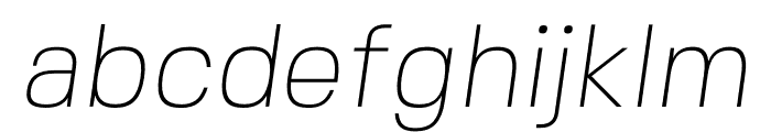 FivoSans-ThinOblique Font LOWERCASE