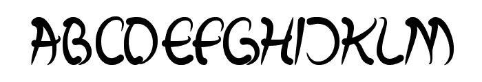 fish bone Font UPPERCASE